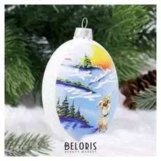 Шар "Встречаем новогодний экспресс" форма медальон, 9 см