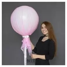 Шар воздушный с фатином «Розовый закат»,18"