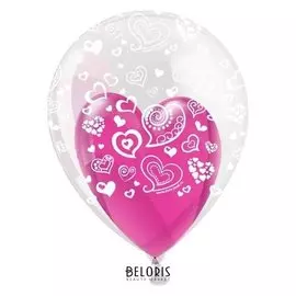 Шар воздушный в прозрачном шаре "Самый лучший день", набор 10 шт, 10", 12".