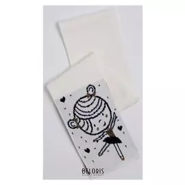 Шарф детский, цвет молочный, размер 134х13