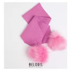 Шарф детский, цвет сиреневый, размер 14х102 см