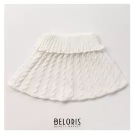 Шарф-манишка для девочки, возраст 3-8 лет, цвет белый