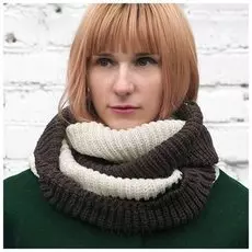 Шарф - снуд Двухцветный