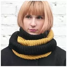 Шарф - снуд Двухцветный