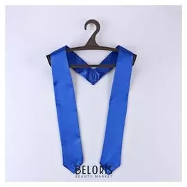 Шарф "Выпускник", атлас, синий