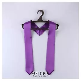 Шарф "Выпускник", атлас, сиреневый