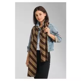 Шарф женский "Гретта", размер 180*27 см, цвет коричневый/бежевый