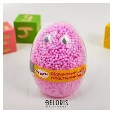 Шариковый крупнозернистый не застывающий пластилин Три Кота яйцо 1 шт.+ глазки