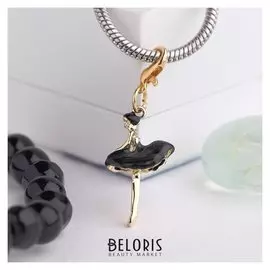 Шарм "Балеринка", цвет чёрный в золоте