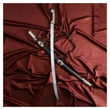 Шашка сувенирная казачья образца 1904 г.,мельхиоровая рукоять утопающая в ножнах