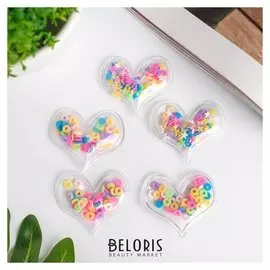 Шейкер для творчества PVC "Сердечки" набор 5 шт 4,9х4,5 см