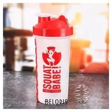 Шейкер с таблетницей «Приседай, детка», 600 мл