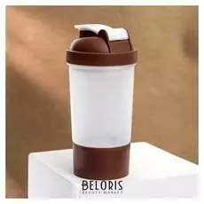 Шейкер спортивный с чашей под протеин, 500 мл