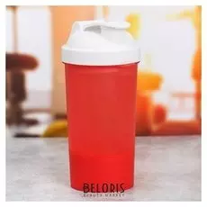 Шейкер спортивный с чашей под протеин, 500 мл