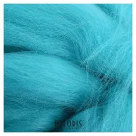 Шерсть для валяния 100% полутонкая шерсть 50 гр (125 лазурь)