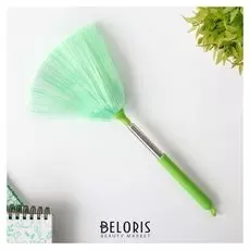 Щетка для удаления пыли, телескопическая ручка 70 см, насадка 20 см, цвет зеленый