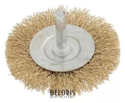 Щетка металлическая для дрели ON 20-02-165, со шпилькой, плоская, 65 мм