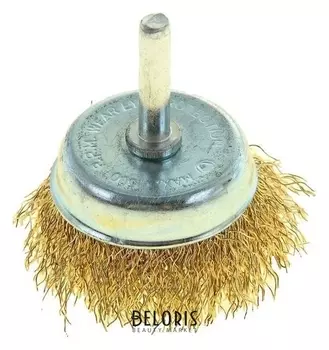 Щетка металлическая для дрели Tundra, со шпилькой, "Чашка", 50 мм