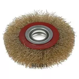 Щетка металлическая для точила Lom, плоская, 100 х 20 мм + переходники на 16, 13 мм