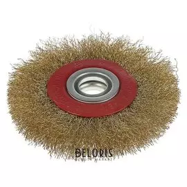 Щетка металлическая для точила Lom, плоская, 125 х 20 мм + переходники на 16, 13 мм