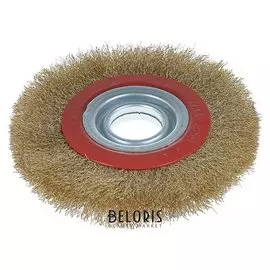 Щетка металлическая для точила Lom, плоская, 150 х 32 мм + переходники на 25,22,19,16,13 мм