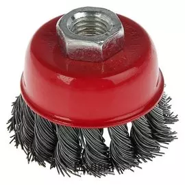 Щетка металлическая для УШМ Lom, крученая проволока, "Чашка", м14, 65 мм
