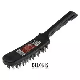 Щетка металлическая ручная Lom, пластиковая рукоятка, 6-рядная