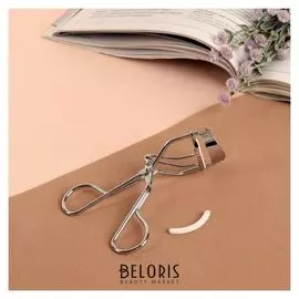 Щипцы для завивки ресниц, со сменной резинкой, цвет серебристый