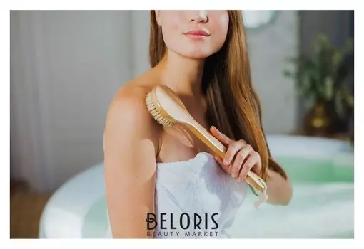 Щётка банная с ручкой, натуральная щетина