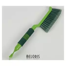 Щётка Cо скребком "Li-sa" Ls201, поролоновая ручка, зеленая, 42 см