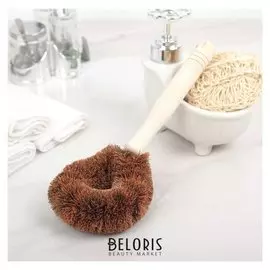 Щётка для чистки посуды 23×9×3.5 см, щетина кокос, деревянная ручка