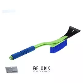 Щётка со скребком Oktan, 54 см, с мягкой ручкой, зелёная