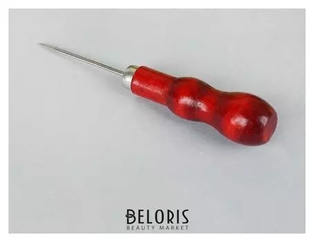 Шило швейное, 13 × 2 см, цвет красный