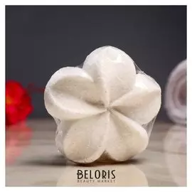 Шипучая бомбочка "Лилия" с ароматом ванили, белая