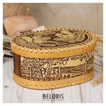 Шкатулка «Белки», береста