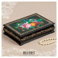 Шкатулка «Цветы», 11×16 см, лаковая миниатюра