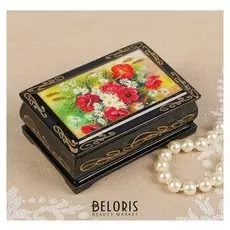 Шкатулка «Цветы», 6×9 см, лаковая миниатюра