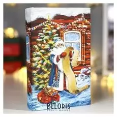 Шкатулка "Дед мороз со списком" 17х11х4,5 см