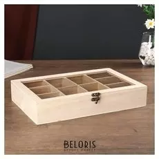 Шкатулка дерево для росписи со вставкой "Для мелочей" 5,5х20х30 см