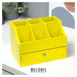 Шкатулка дерево для украшений и косметики 1 ящичек лимонная 21х14,5х15 см