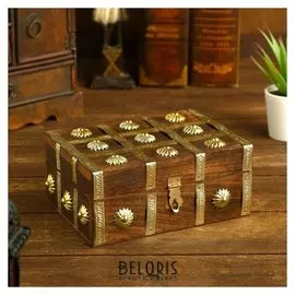 Шкатулка дерево "Киприда" 17,8х12,7х7 см