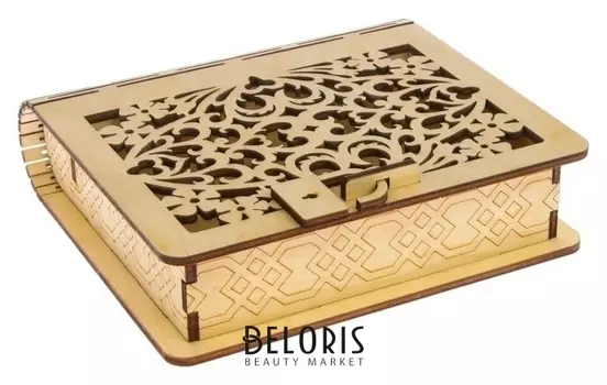 Шкатулка дерево "Книга резная" 17х15х4,5 см