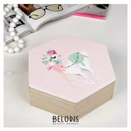 Шкатулка дерево "Лама и мелкий горошек" 7,2х20,7х18,2 см