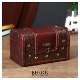 Шкатулка дерево состаренная "С заклёпками" сундучок 10,5х18х11 см