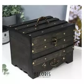 Шкатулка дерево "Средневековье" 18х22х16 см