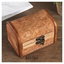 Шкатулка дерево сундучок "Пробка" 8,5х12х8,5 см