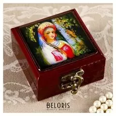 Шкатулка «Девочка у березы», 8х8 см