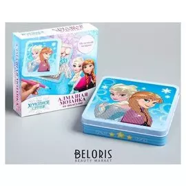 Шкатулка для декорирования стразами «Анна и эльза»‎, холодное сердце 14 X 13,6 см