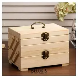 Шкатулка для росписи дерево "Раздвижная" 13х19х12 см