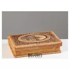 Шкатулка "Храм" 27х18х6, береста